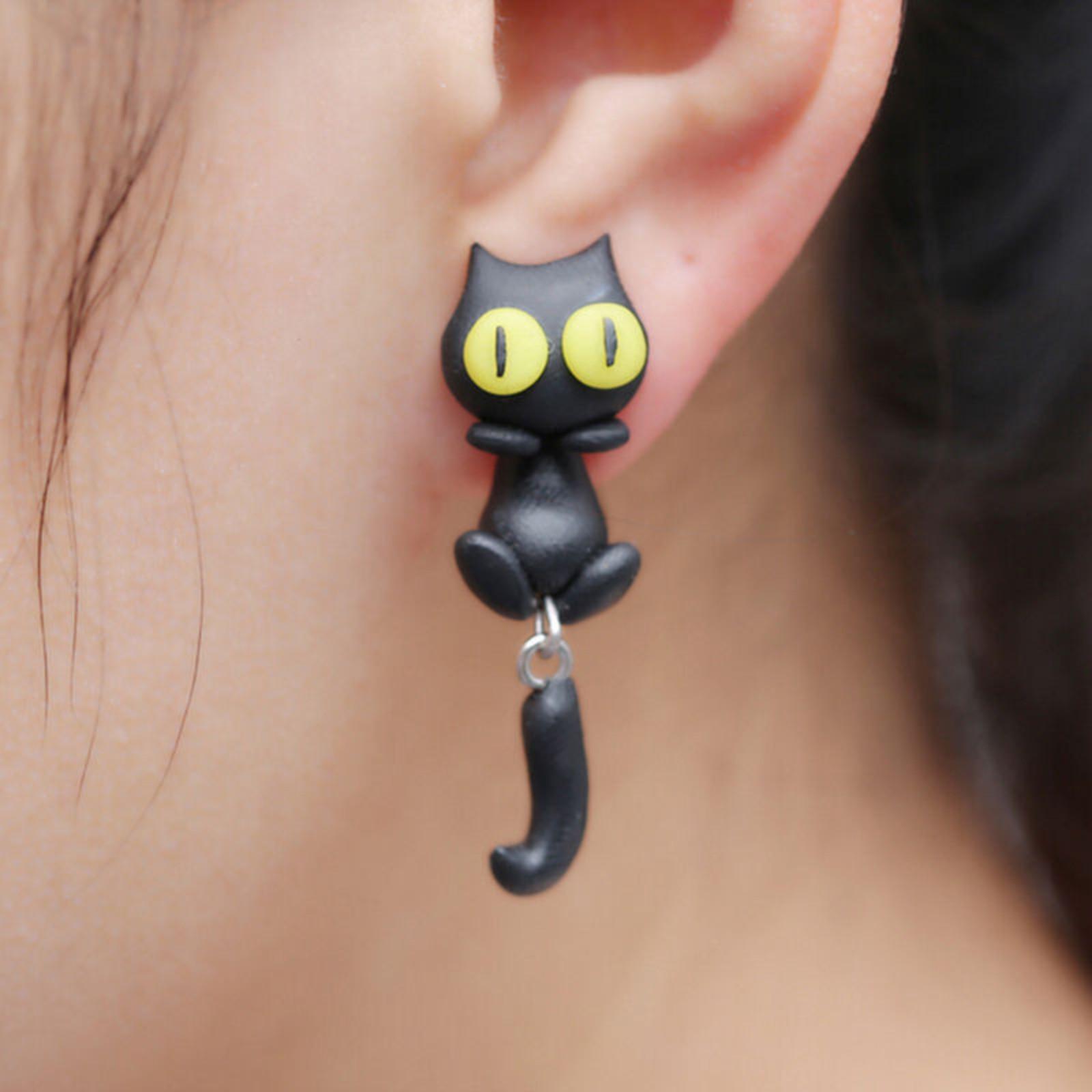 

Handmade New Cute Cat Earrings Jewelry Accessories