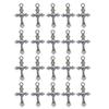20Pcs Colorful Cross-Pendants Mini Crucifix Cross-Necklace Charm for Making Bracelet Choker DIY Craft 1.8x3cm/0.7x1.18"