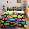 Colorful Tennis Balls Pattern. Bedding Sets Duvet Cover Sets Duvet Covers Pillowcases(1 * Duvet Cover 2 * Pillowcases Without Duvet Insert)
