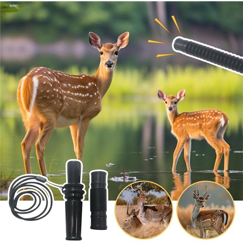 Premium-Jagdpfeife, Realistischer Hirschruf mit Geräuschen der Natur, Ruf für Ricke und Kalb mit Trageband