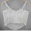 3D floral halter top sleeveless halter top for women spring/summer slim-fit inner layer design-driven short-sleeve outerwear wrap top Camis Tank Tops