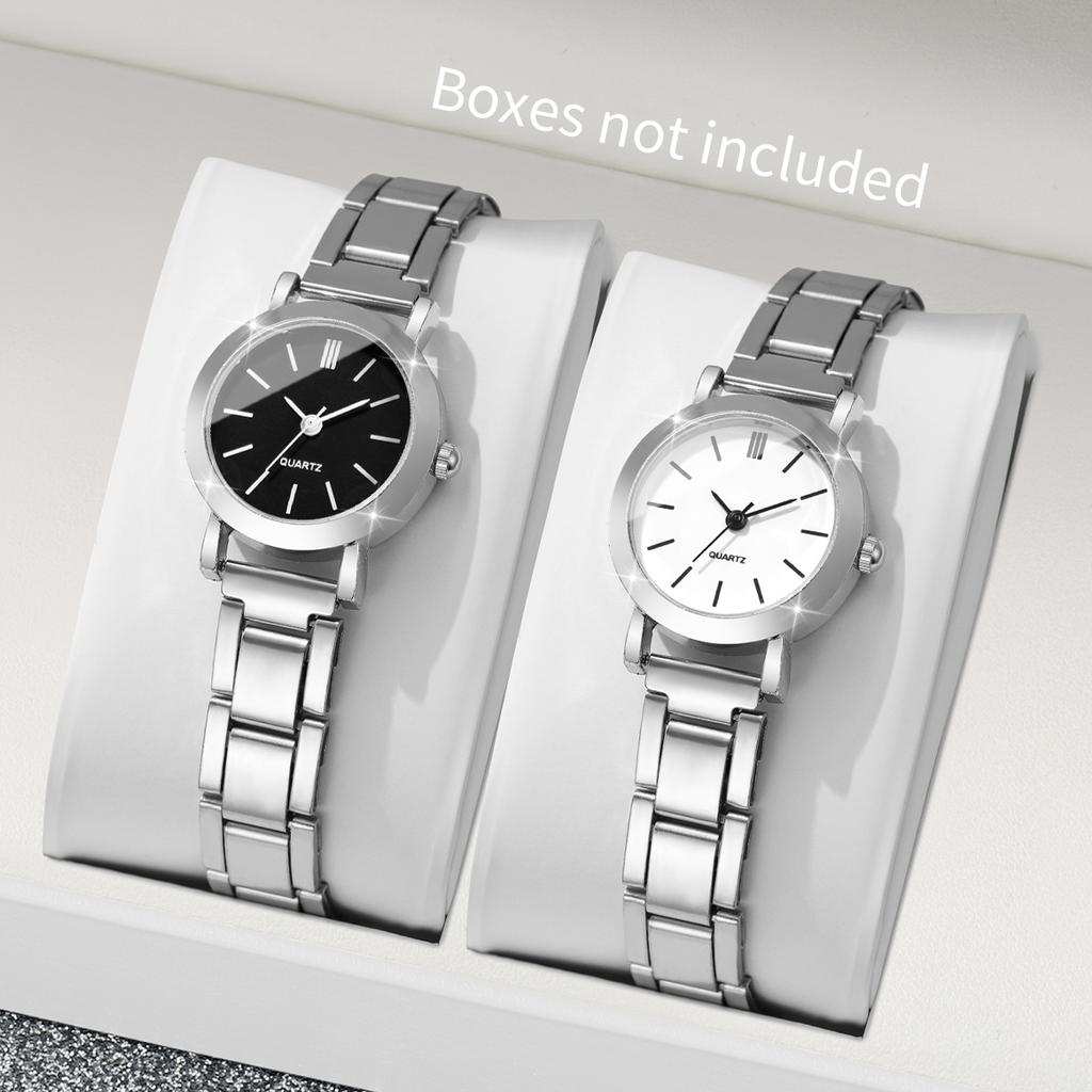 2PCS/Set Fashion Women Watches Ladies Casual Small Dial Analog Quartz Watch Girls Clock