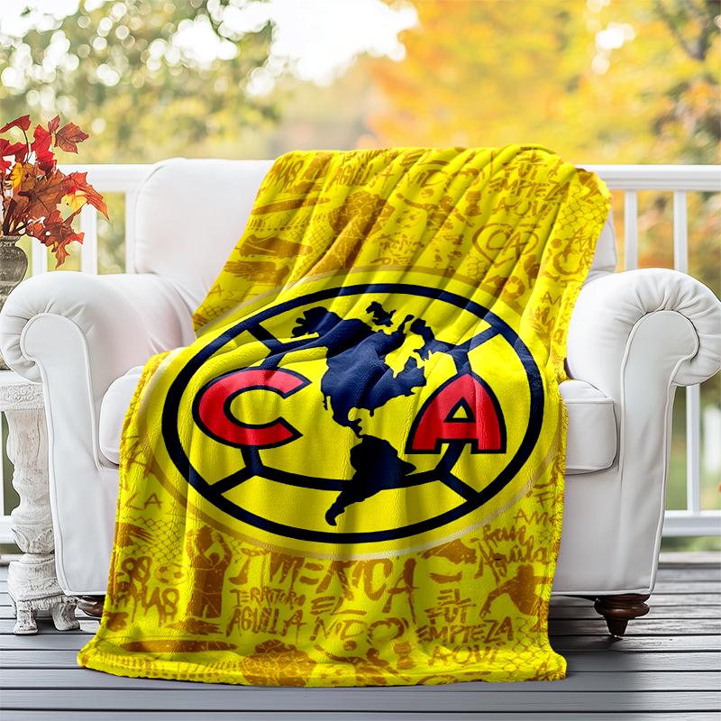 Club América Flannel Blanket Soft All-Season Throw, Design for Camping, Car Travel, Hiking Sofa, Bed, Office Perfect Gift for Parties