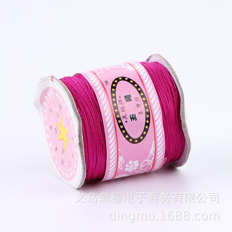 

нет. 72 Тайваньский нефрит, ручное плетение, DIY веревка, 50 м, красная бисерная ювелирная леска No. 72 Jade Line 50 Meters вино красного