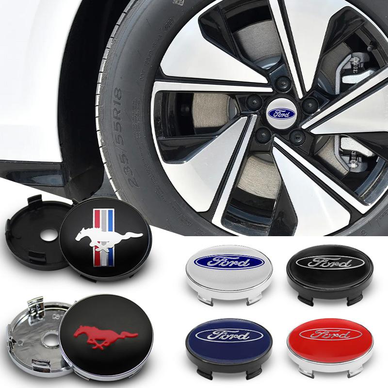 For Ford Fiesta Escape Shelby Edge Mustang Mondeo Fusion4pcs 56mm 60mm Wheel Center Cap Logo Hub Cover Badge Auto Emblem Decals