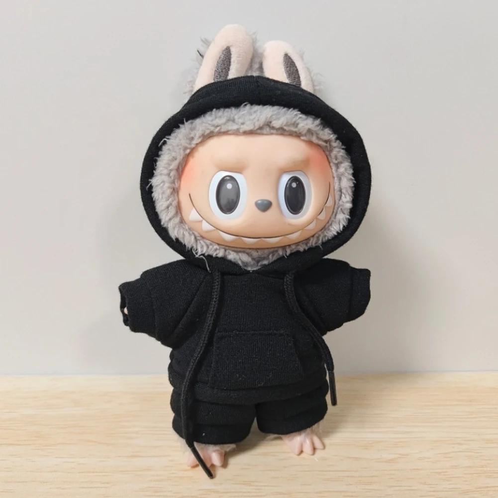 Labubu Casual Sweatsuit Set Labubu 15/17cm Dolls Clothes Fashionable Comfortable Sports Suit Hoodie Labubus Accessories Gift