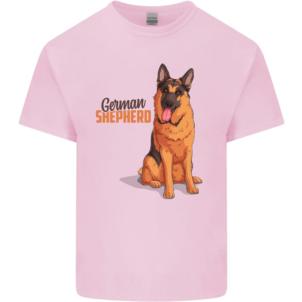 A German Shepherd Dog Illustration Kids T-Shirt Childrens