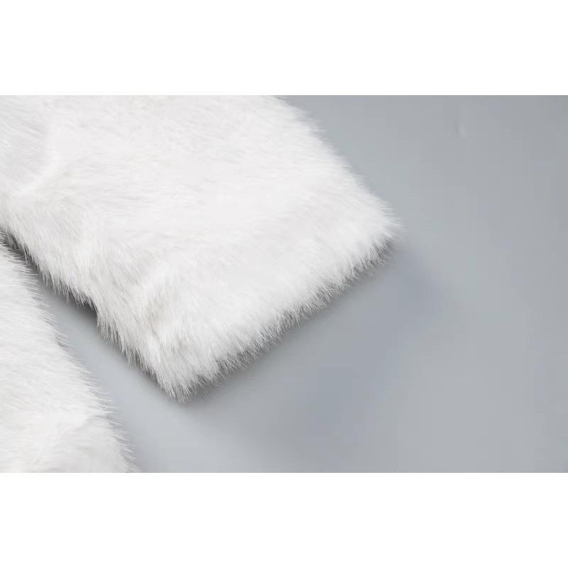 Autumn and Winter New Faux Fur Coat Suit Collar Mid-length Coat Women's Coat