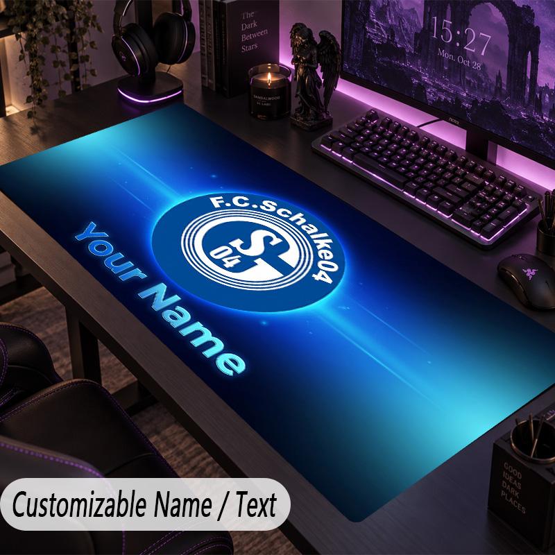 Large Mouse PadSchalke 04 FC Custom Name Text Personalized Desk Mat Non Slip Gaming Pad