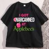 I Got Narcanned At Apple T Shirt Funny Food Short Sleeved Tshirt for Men Women Tee Clothes Loose Casual Cartoon Oversized Y2K