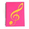 A4 Spiral Music Sheet Folder with Treble Clef Design Multi-Color Score Organizer for Musicians and Students Durable Sheet Music Holder