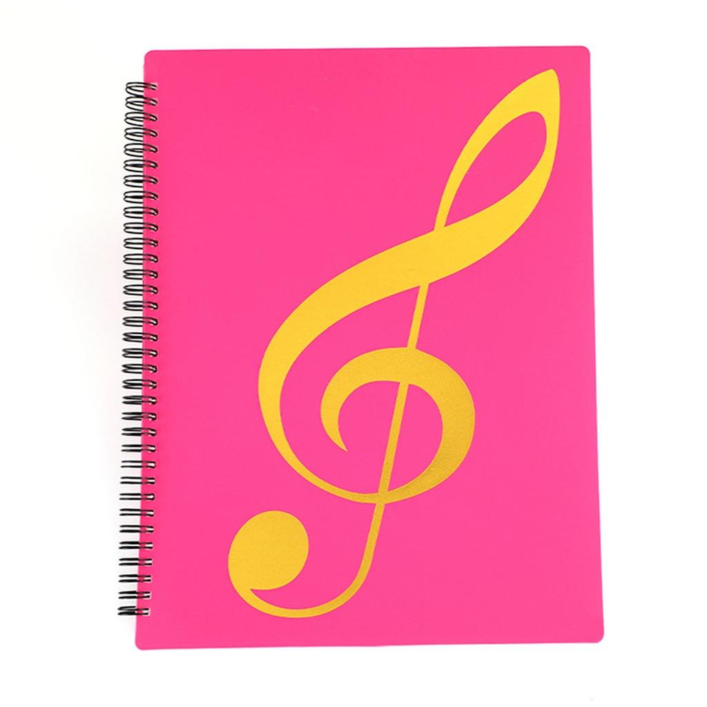 A4 Spiral Music Sheet Folder with Treble Clef Design Multi-Color Score Organizer for Musicians and Students Durable Sheet Music Holder