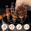 10PCS Portable Barbecue Sticks Stainless Steel Reusable Barbecue Skewers Barbecue Accessories Oven Hanging Vertical Grill