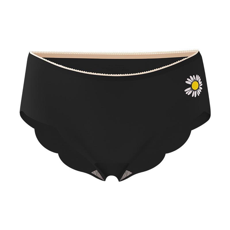 Women's Ice Silk Seamless Underpants Facial Mask Pants Summer Waist Breathable Briefs Shorts