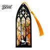 Decorative Book Accessory Stained Glass Art Acrylic Bookmark Halloween Dark Aesthetic Mark Transparent Double-sided Bookmark Page Marker with