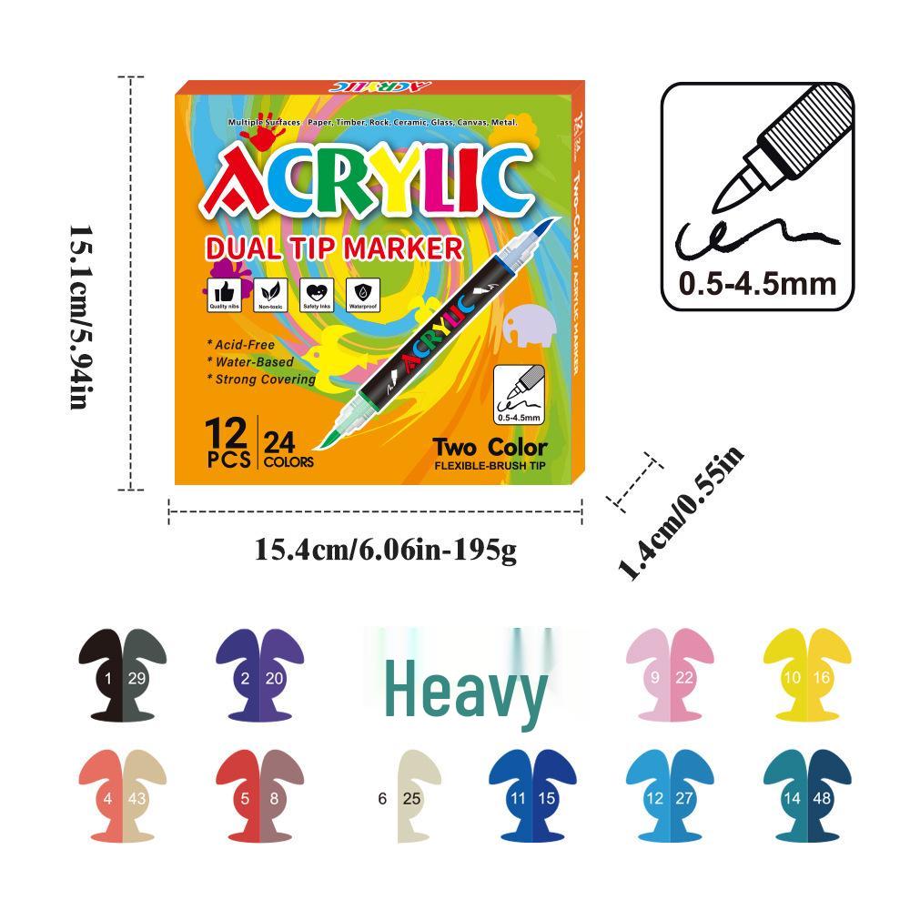 Dual-Tip Liquid Ink Acrylic Marker Set for Art and Graffiti