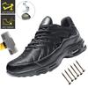 New Air Cushion Men Boots Work Sneakers Lightweight Breathable With Steel Toe Safety Shoes Puncture-Proof  Work Shoes