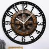 25cm Hammered Iron Wall Clock Featuring a Unique Handcrafted Textured Face