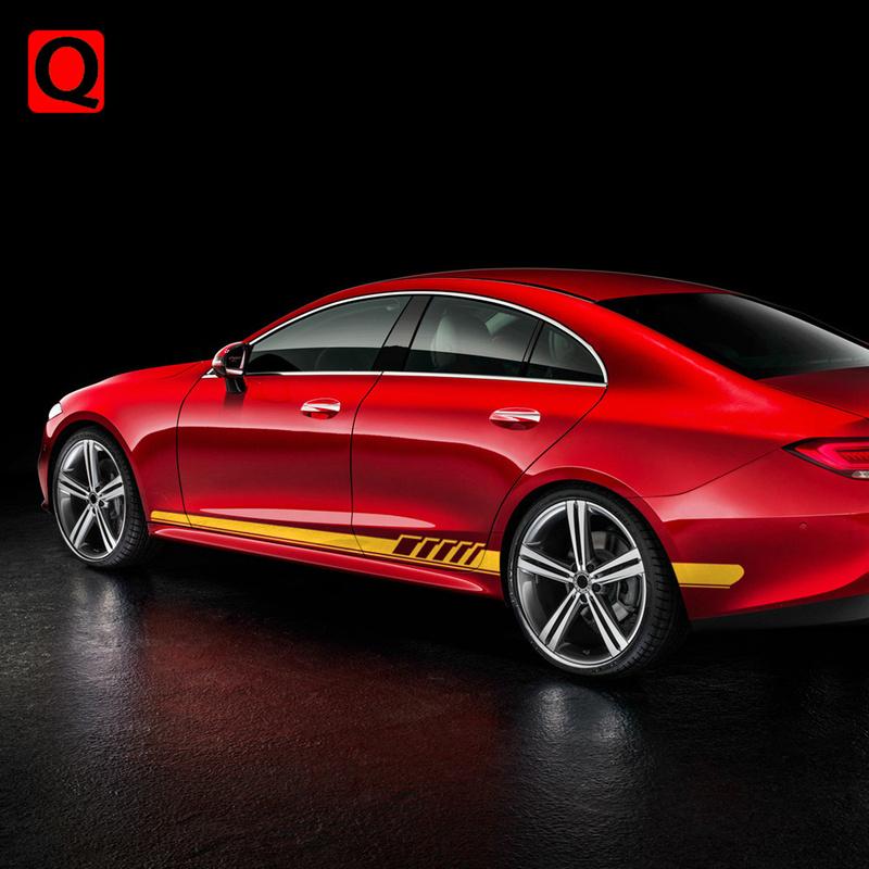 Edizione 1 Strisce Laterali Portiera Minigonne Adesivo Decalcomania Per Mercedes Benz Classe CLS W219 C219 W218 C218 X218 C257 CLS63 AMG Accessori