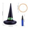 Halloween Witch Hat Funny Durable Lightweight Inflatable Witch Hat with 5pcs Plastic Rings for