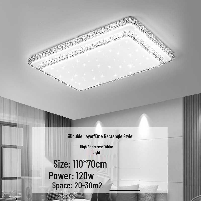 Modern Faux Crystal Round Ceiling Lamp Fixture for Living Room or Bedroom