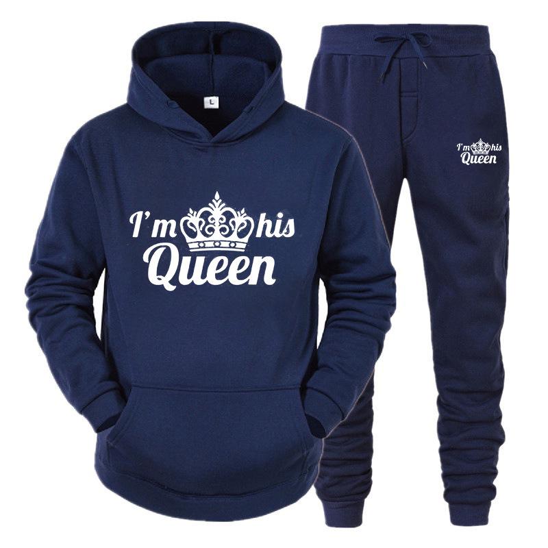 KingQueen Unisex Couple Hoodie & Sweatpants Set - Casual Sportswear