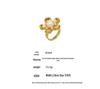 Exquisite Shell Bead Sunflower Stainless Steel Open Ring Set - High-End Hand Jewelry