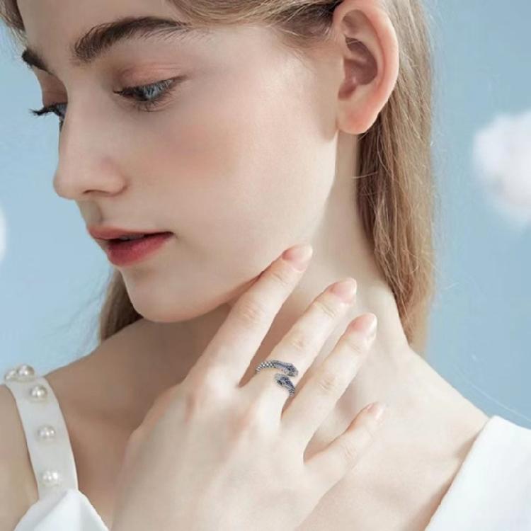 Alloy Open Rings Stacking Rings Vintage Punk Snake Ring Jewelry Accessorie