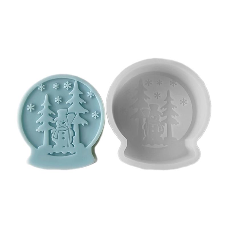 Silicone Christmas Theme Mold for Handmade Candle and Soaps Home Decoration Mould Easy Release Aromatherapy Mould
