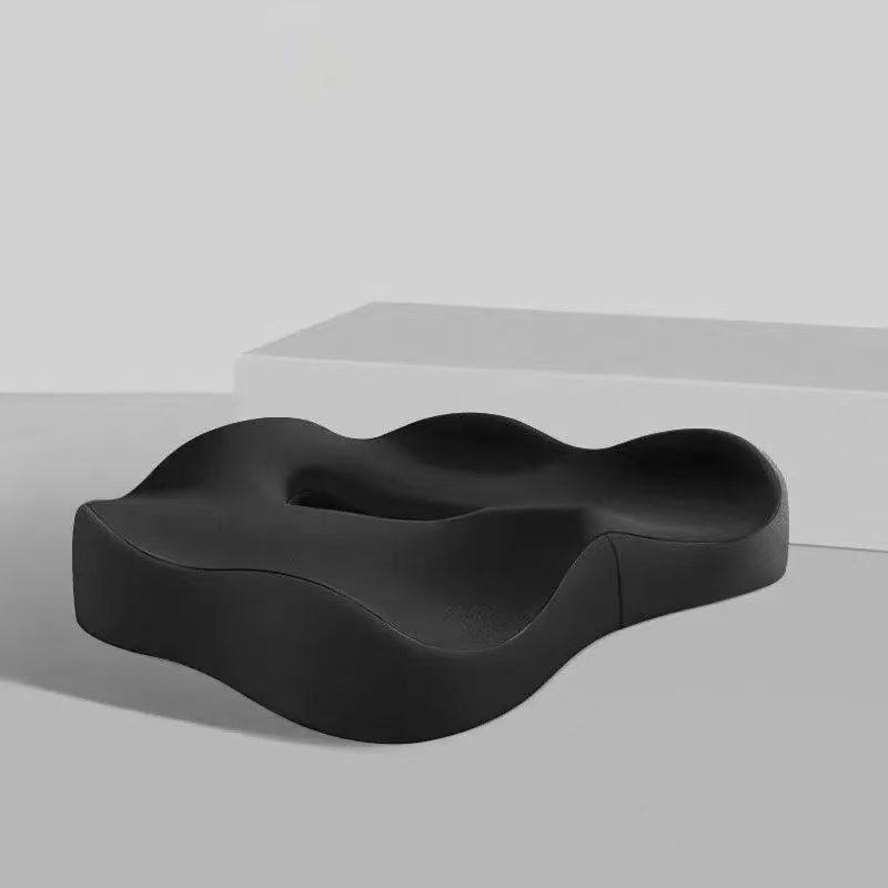 

1pc Memory Foam Seat Cushion - 3D Ergonomic Support| Light Green & Grey, Washable Polyester, Car/Office Essentials Home Decor