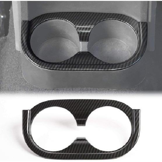 Car Inner Rear Water Cup Holder Cover Trim for Jeep Wrangler JK 2007-2010 Carbon