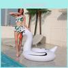 Adult Swan Inflatable Swim Ring 120cm Fashionable Water Lounger Swimming Ring Wholesale