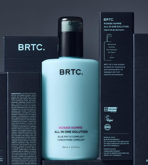 BRTC Power Homme All-In-One Solution 150ml X 2 – Total 300ml Men's Skincare Set