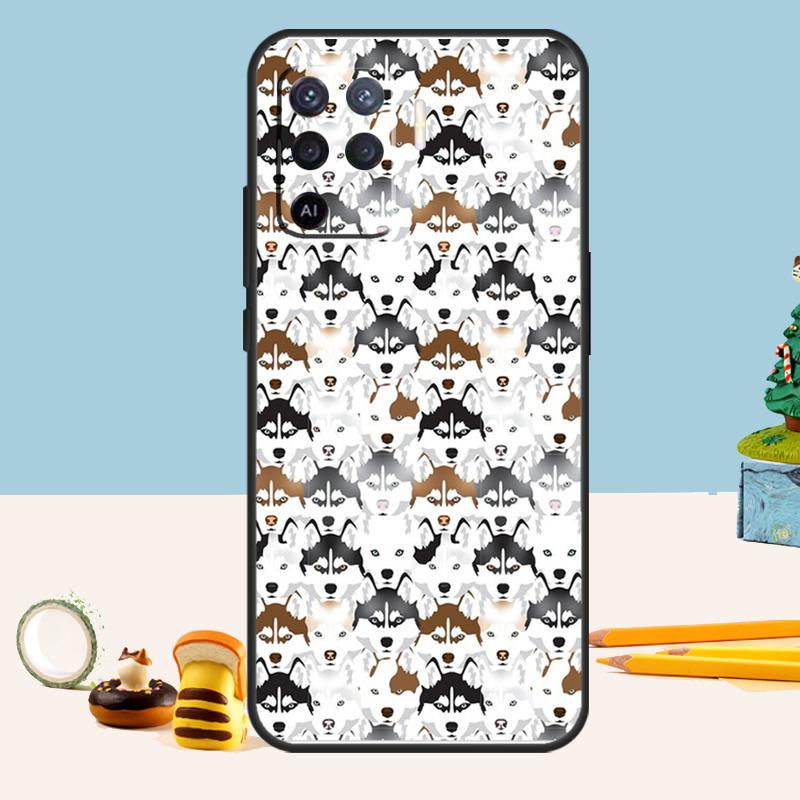 Animal Dog Husky Case For Oppo A98 A78 A58 A18 A38 A74 A94 A54 A15 A17 A57 A6 A5 Pro A16 A76 A96 A40 A60 A80