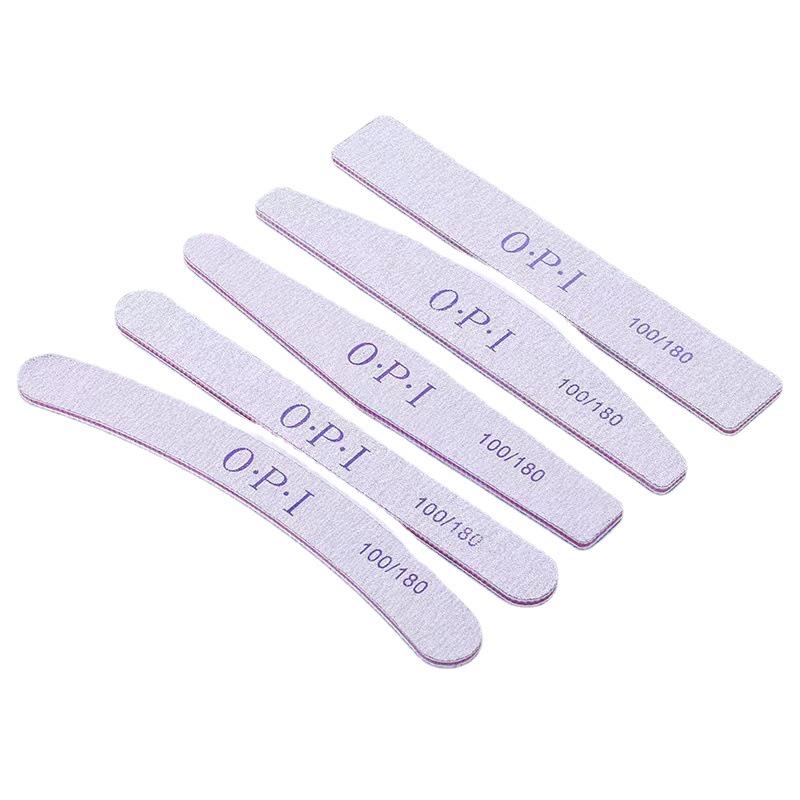 Nail File: Thin, Double-Sided Rhomboid Design in Grey and White for Buffing and Shaping