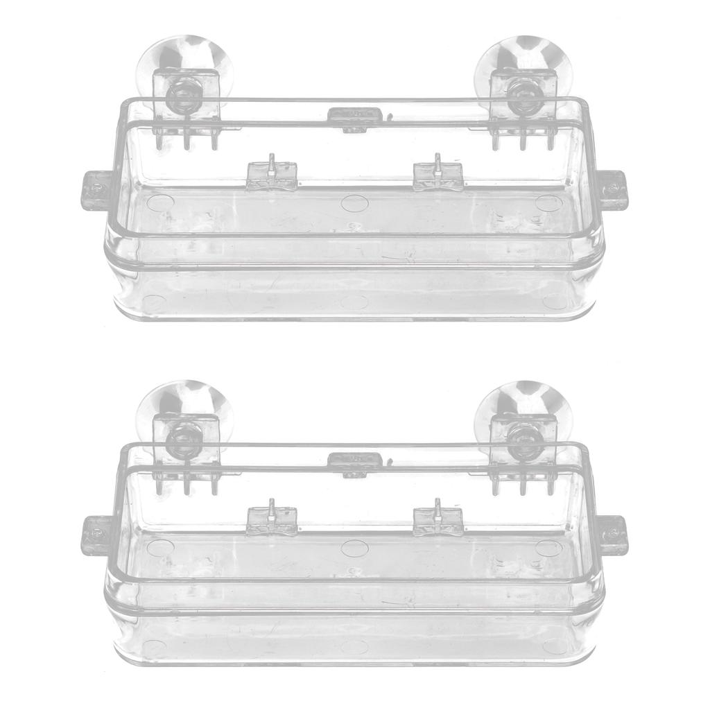 Anti Escape Bowl Suction Cup Feeder Transparent Detachable Gecko Feeder for Reptiles