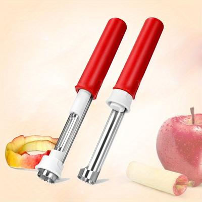 2-in-1-Apfelentkerner- und Schäler-Set aus Edelstahl, Fruchtkern-Entferner für Camping, Küchenhelfer, ungeladene Lebensmittelzubereitungswerkzeuge aus Metall