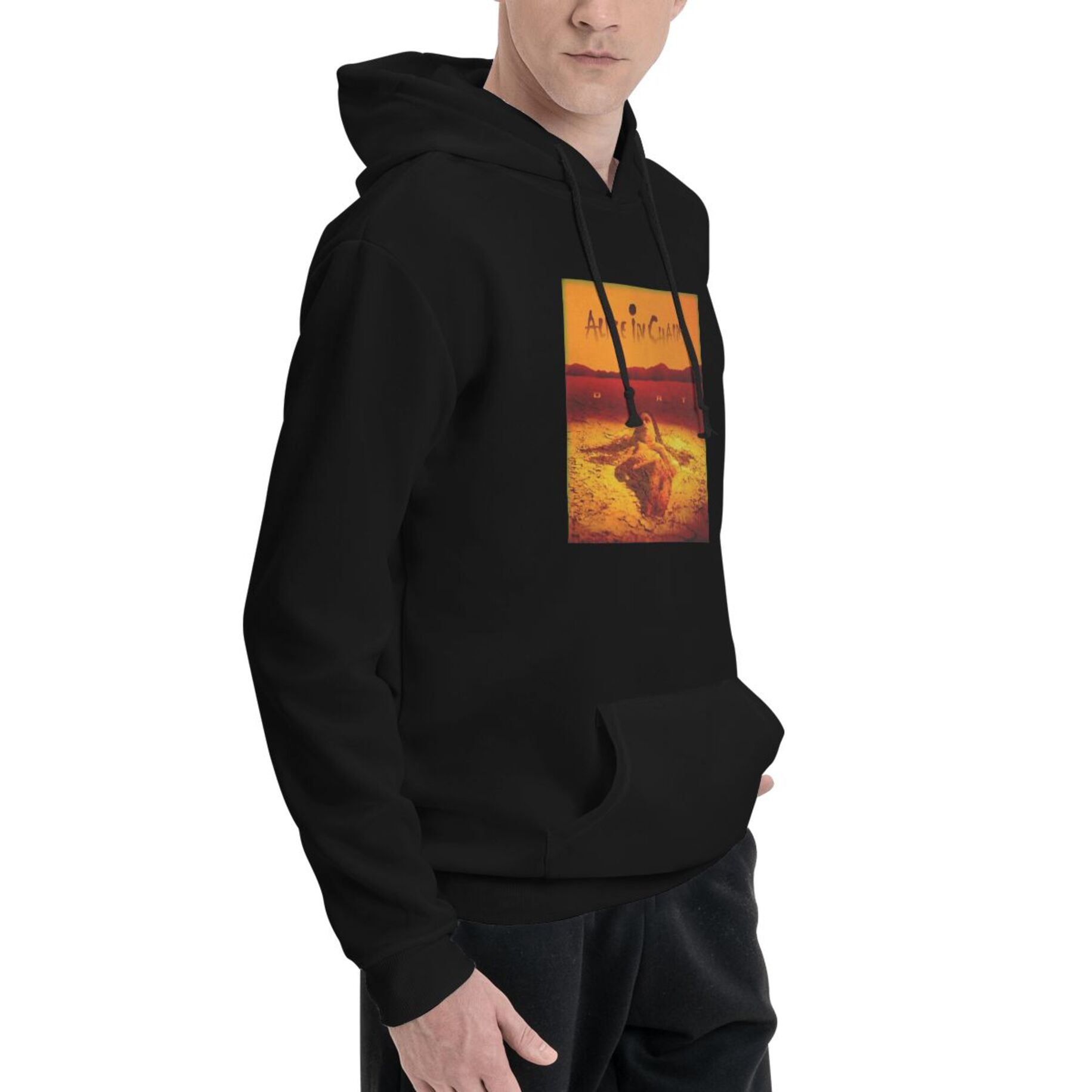Alice in Chains Hoodie Long Sleeve Pullover Casual Sweatshirt Hooded Novelty L