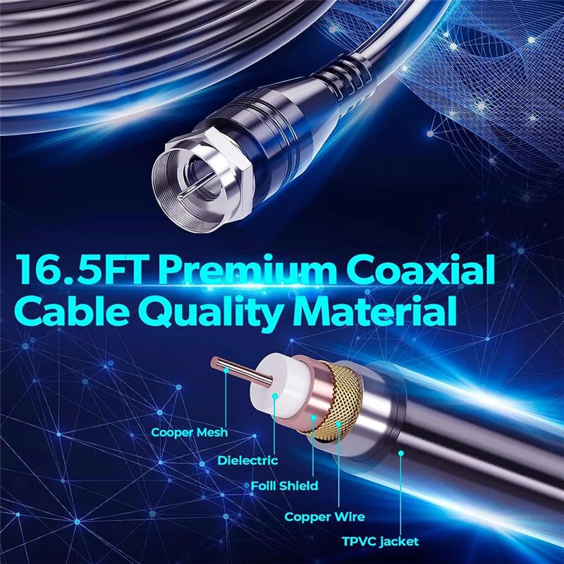 ABUO-Indoor TV Antenna With Amplifier 46-862M Long Range 7000 4K 1080P Digital HD Signal Booster DVBT2 ATSC TV Receiver