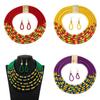 Spring Trend Ethnic Inspired Multilayer Collar Necklace Earrings For Women