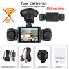 360° Car DashCam 3/4 Channels WIFI Video Recorder 1080P Car DVR  24H Parking Monitor Front With Rear View Night Vision Black Box
