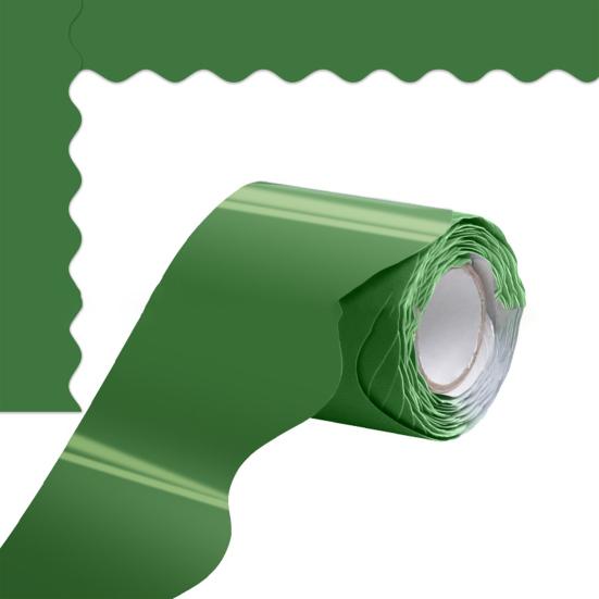 Bulletin Board Border Sticker Scalloped Border Trim for Classroom Office Decor Waterproof Decoration Tape Roll for Cork Board White