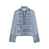Sommer 2026 neue europäische und amerikanische grenzüberschreitende Damenbekleidung Streetwear Knopfdekoration Taille Jeansjacke w085 395711
