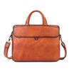 Men's Large Genuine Leather Briefcase: Business Casual Document & Laptop Bag