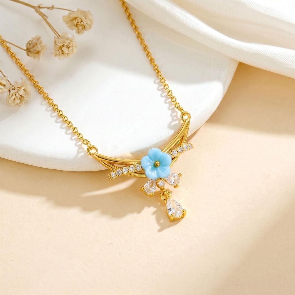 Female Fashion Sweet Collarbone Butterfly Necklace
