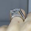 WOSIKATE Luxury Egg Shaped High Carbon Diamond Engagement Ring For Women  CopperEternal Heart Finger Ring Fashion Jewellery