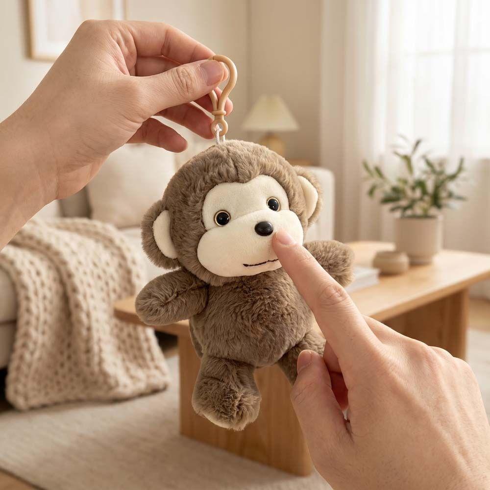 Taschenanhänger Simulation Affenpuppe Stofftier Affe Stofftier Anhänger Baby Beruhigungspuppe