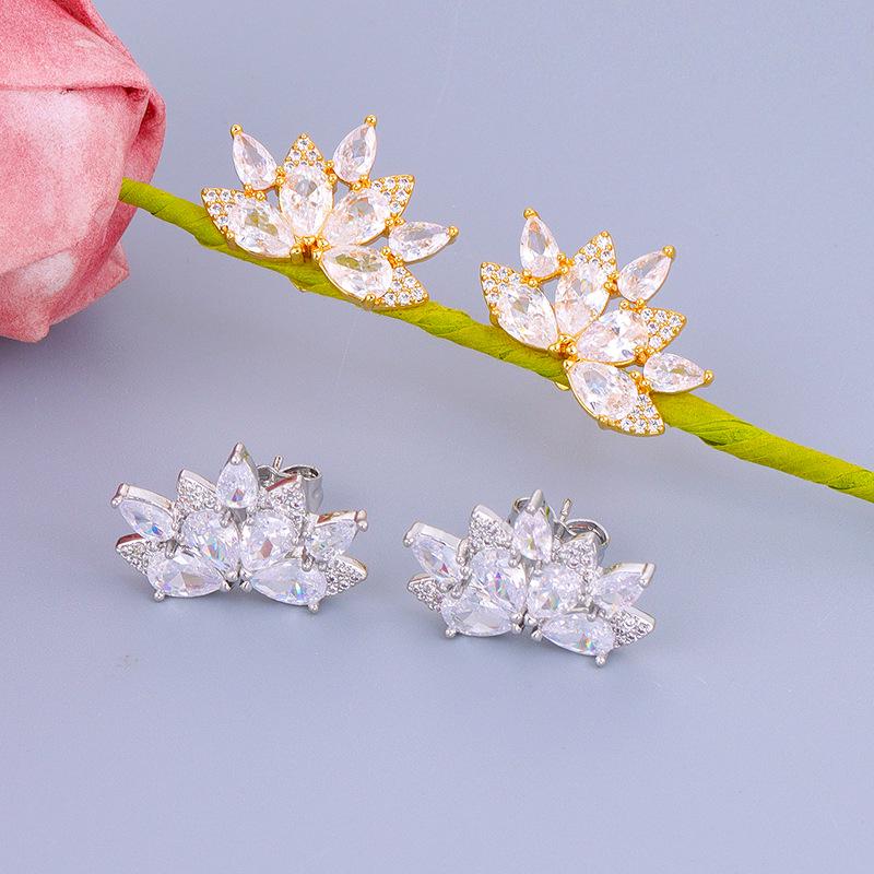 Trendige Zirkon Luxus Ohrringe & Ohrstecker aus Europa & Amerika