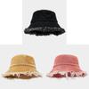 Retro Streetwear Denim Fisherman Hat With Wide Brim For Sun Protection In Summer