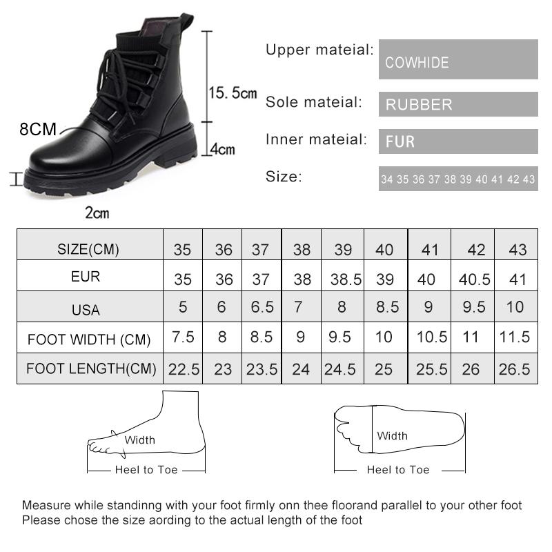 Fashion AIYUQI Women Winter Boots Large Size 2025 New Genuine Leather Women Motorcycle Boots Wool Warm Retro Non-slip Ladies Ankle Boots
